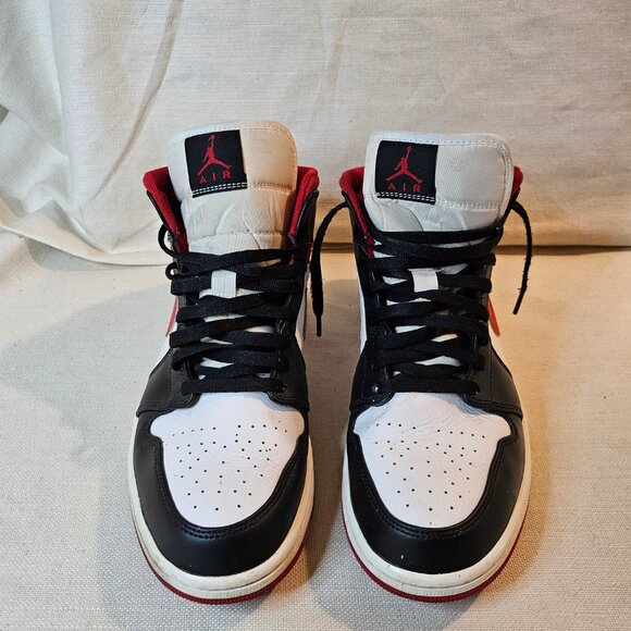 Nike Air Jordan 1 Mid Gym Red Black White 554724-122 - Size 11 - Picture 2 of 9